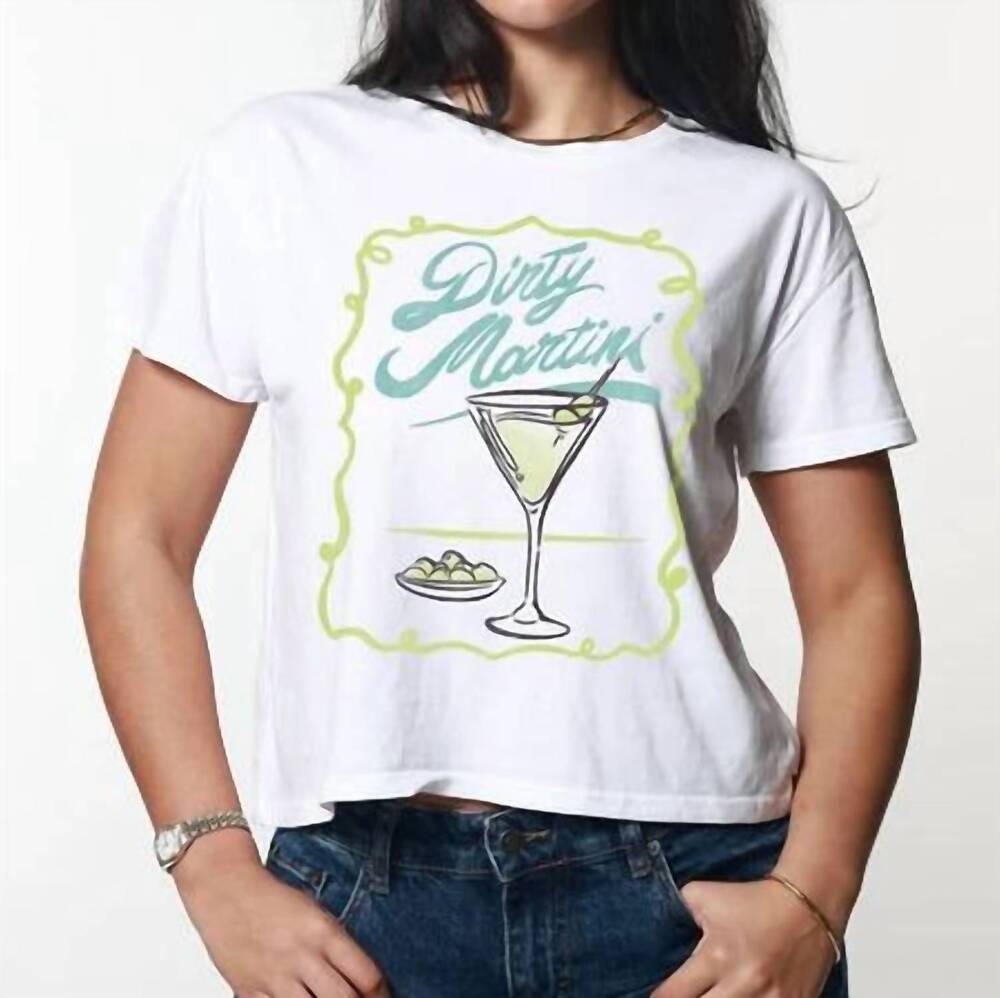 NEW GIRL DANGEROUS dirty martini tee in white
